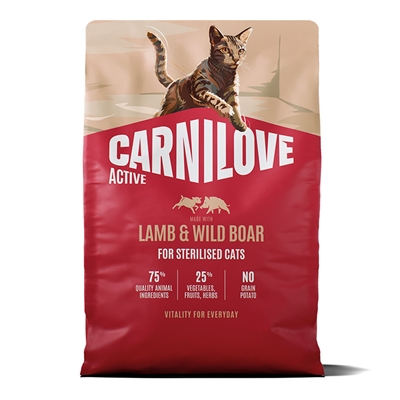 Carnilove Active Kattefoder Til Steriliserede med Lam & Vildsvin 2 Kg